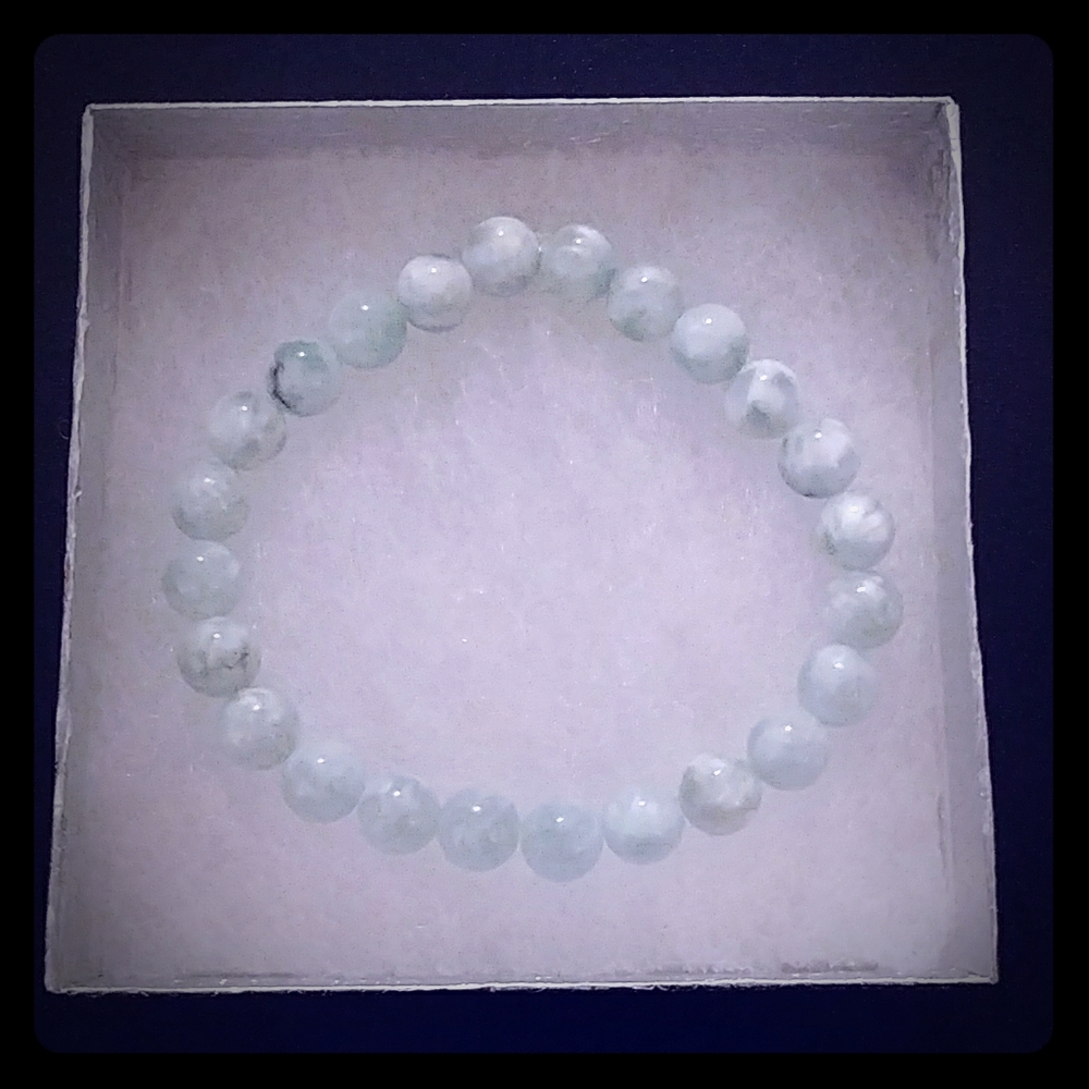 Green Angelite Stone Bracelet